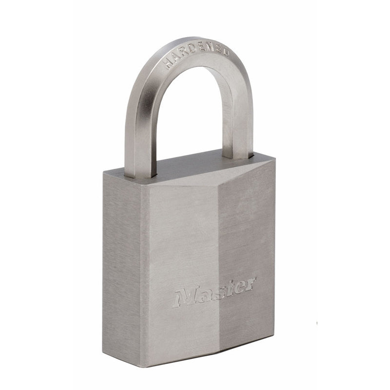 40mm wide nickel plated solid brass padlock with hexagonal shackle
