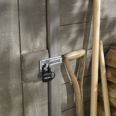 Set of no. 704 straight bar hasp + 40mm weather resistant keyed padlock