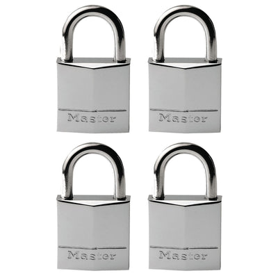 20mm wide nickel plated solid brass padlock; 4 pack