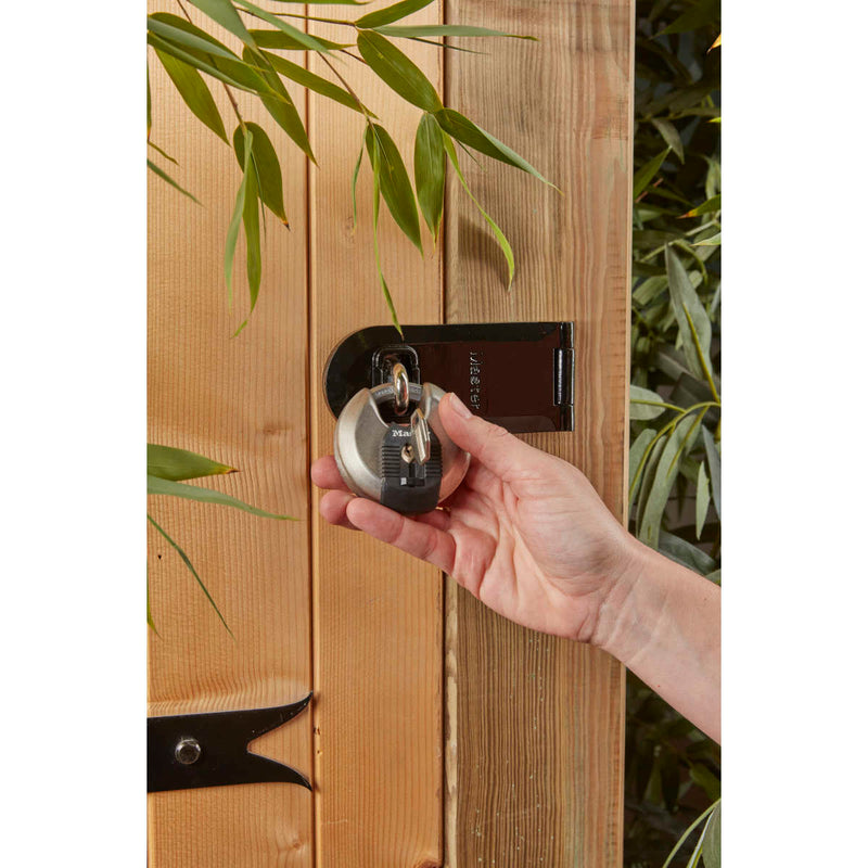 70mm wide Excell® stainless steel discus padlock with shrouded shackle; 2 pack