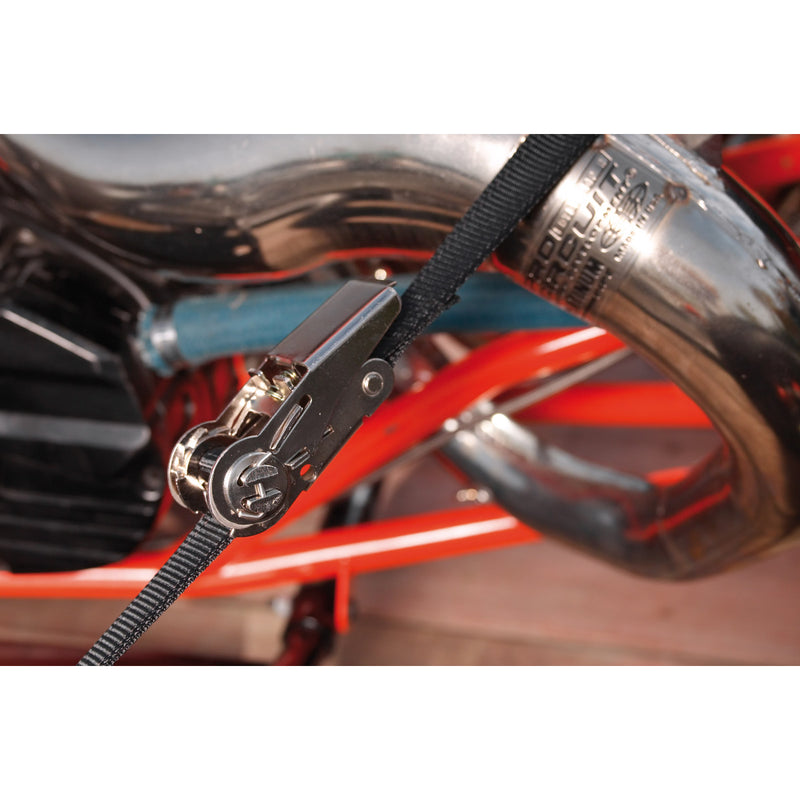 2,50m x 25mm endless ratchet tie down; black