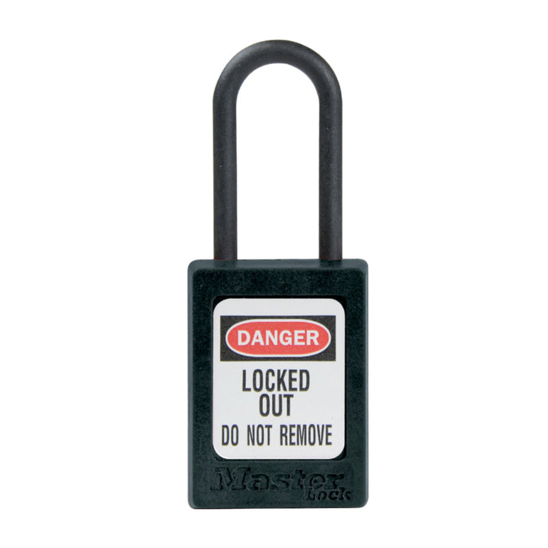 Dielectric Zenex™ Thermoplastic Safety Padlock, 1 3/8in (35mm) Wide with 1 1/2in (38mm) Tall Nylon Shackle, Non Key Retaining