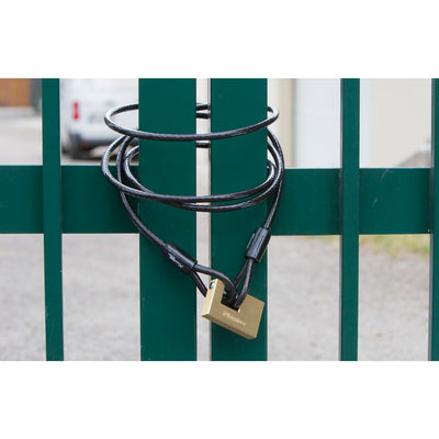 63mm wide solid brass body padlock