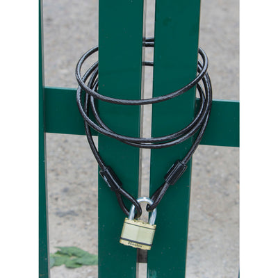 64mm wide Excell® laminated steel padlock with 38mm long shackle; brass finish