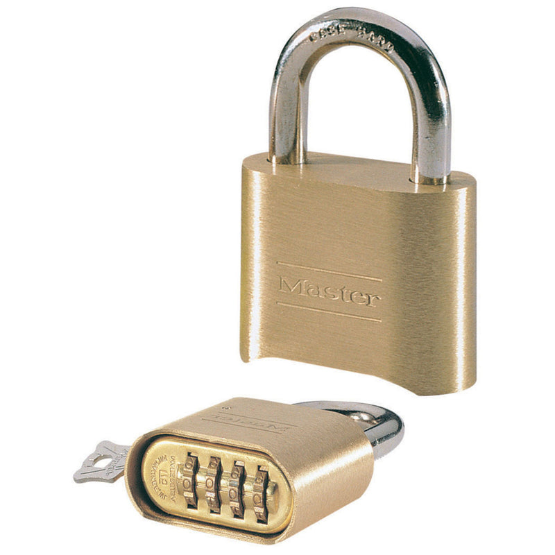 52mm wide set your own combination solid body padlock