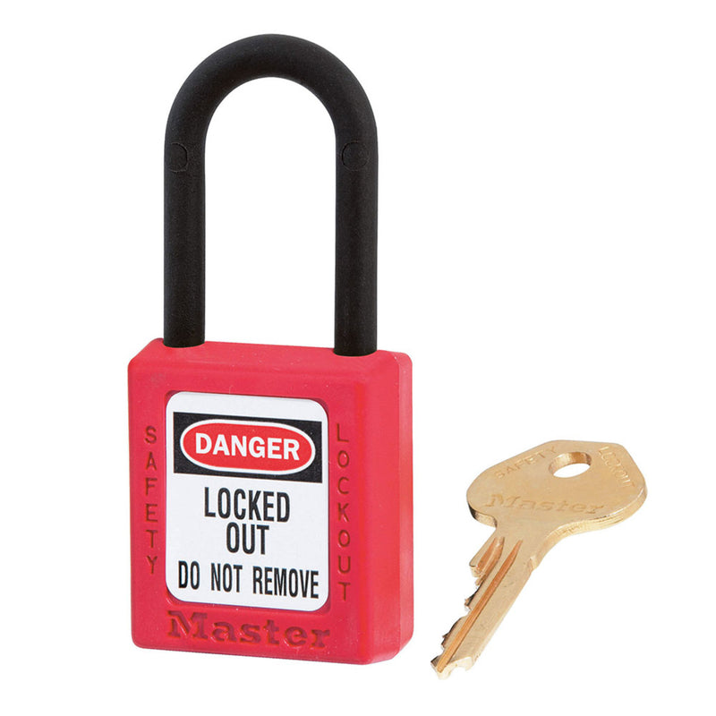 Dielectric Zenex™ Thermoplastic Safety Padlock, 1 1/2in (38mm) Wide with 1 1/2in (38mm) Nylon Shackle