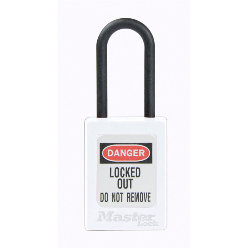 Dielectric Zenex™ Thermoplastic Safety Padlock, 1 3/8in (35mm) Wide with 1 1/2in (38mm) Tall Nylon Shackle, Non Key Retaining