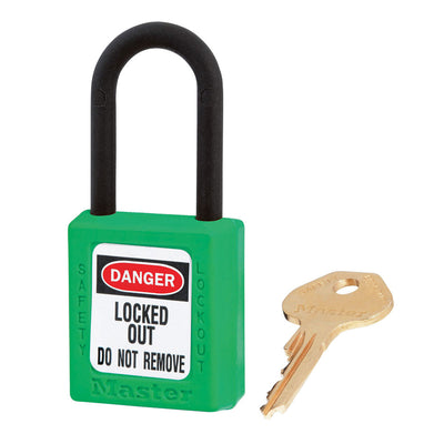 Dielectric Zenex™ Thermoplastic Safety Padlock, 1 1/2in (38mm) Wide with 1 1/2in (38mm) Nylon Shackle