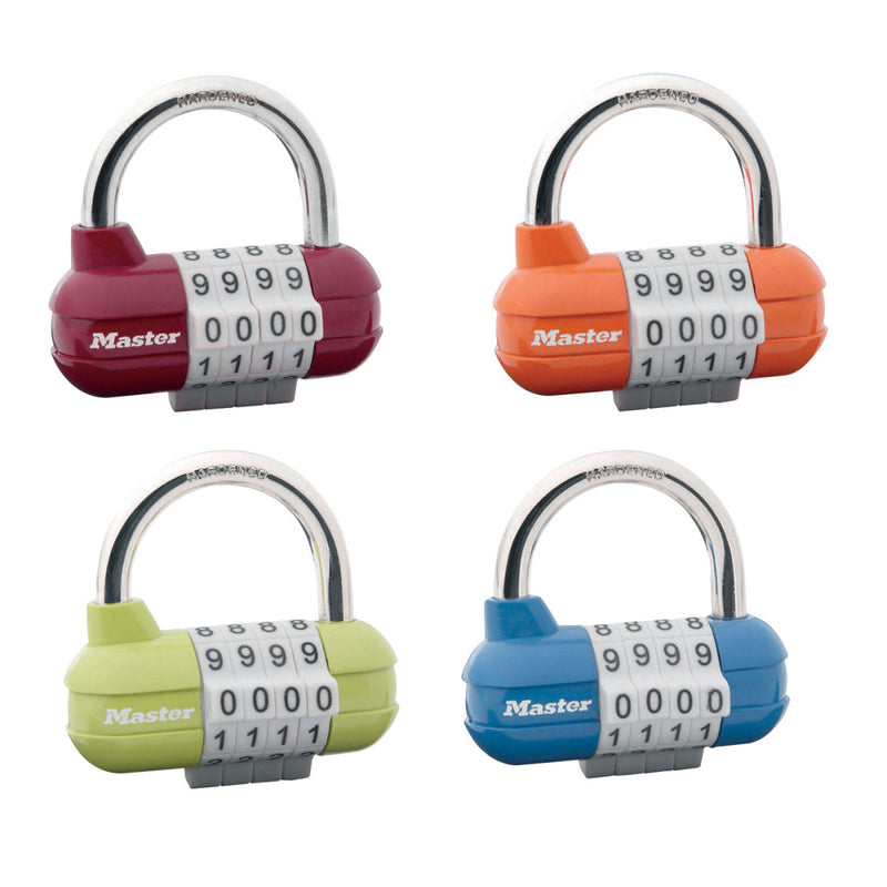 64mm wide set your own combination pro sport padlock; assorted colours