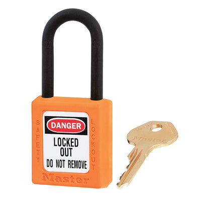 Dielectric Zenex™ Thermoplastic Safety Padlock, 1 1/2in (38mm) Wide with 1 1/2in (38mm) Nylon Shackle