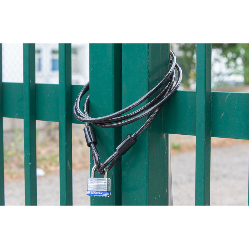 51mm wide laminated steel pin tumbler padlock