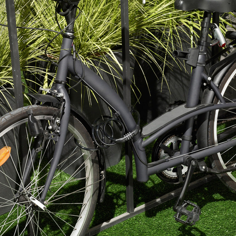 1,8m long x 8mm diameter set your own combination cable lock; black