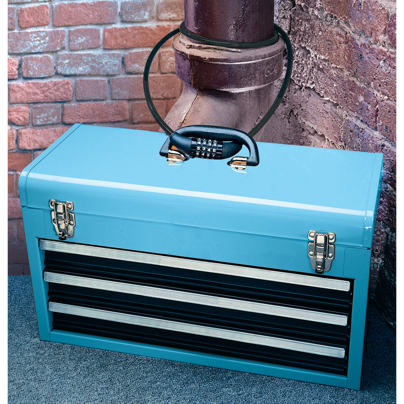 1,5m long x 10mm diameter set your own combination cable lock; black