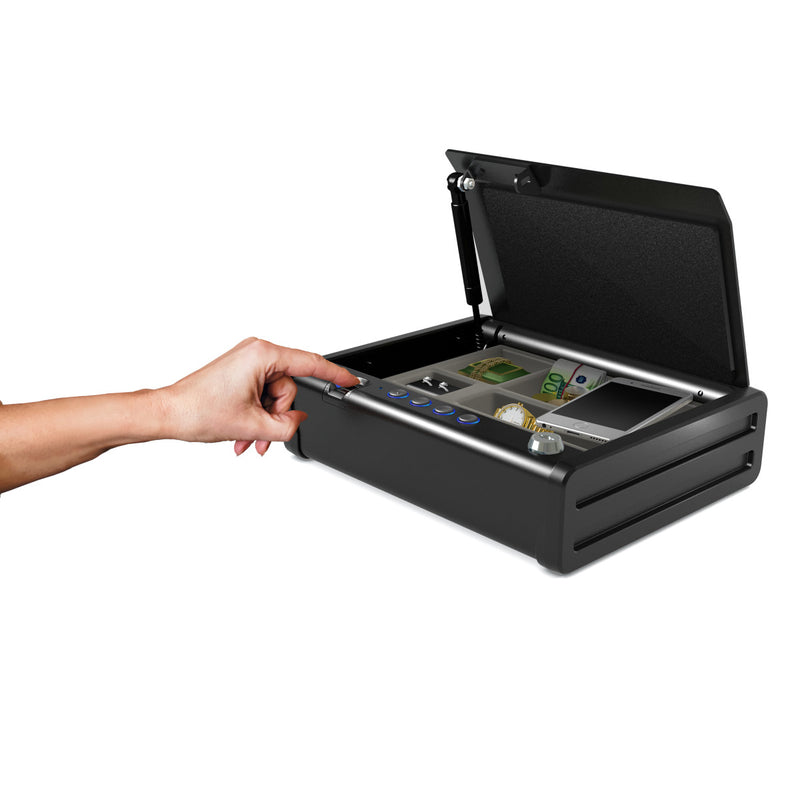 Small quick access compact fingerprint safe
