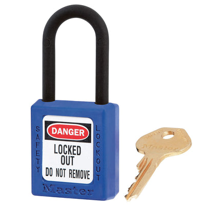 Dielectric Zenex™ Thermoplastic Safety Padlock, 1 1/2in (38mm) Wide with 1 1/2in (38mm) Nylon Shackle
