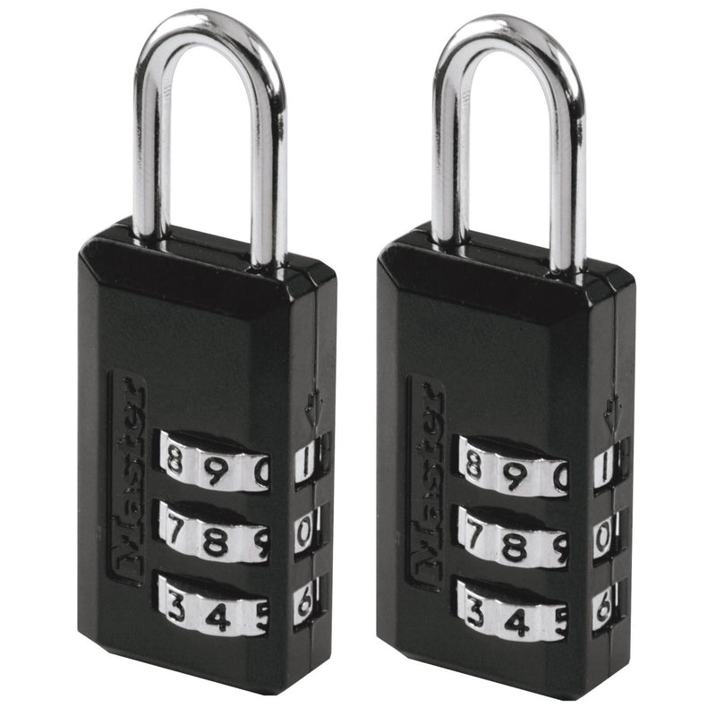 20mm wide zinc body with black vinyl cover set your own combination padlock; 2 pack