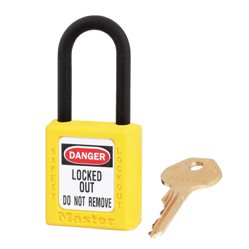 Dielectric Zenex™ Thermoplastic Safety Padlock, 1 1/2in (38mm) Wide with 1 1/2in (38mm) Nylon Shackle