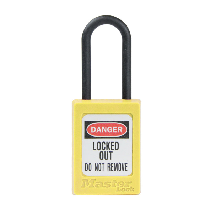 Dielectric Zenex™ Thermoplastic Safety Padlock, 1 3/8in (35mm) Wide with 1 1/2in (38mm) Tall Nylon Shackle, Non Key Retaining