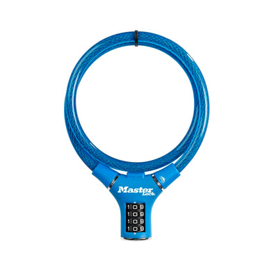 90cm long x 12mm diameter set your own combination cable lock; assorted colours