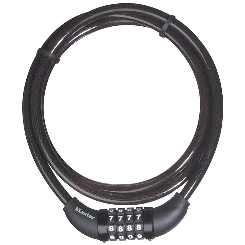 1,5m long x 10mm diameter set your own combination cable lock; black