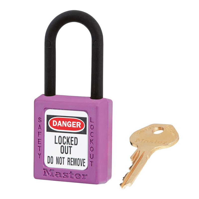 Dielectric Zenex™ Thermoplastic Safety Padlock, 1 1/2in (38mm) Wide with 1 1/2in (38mm) Nylon Shackle