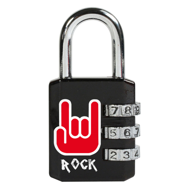 30mm wide set your own combination padlock; rock printed pattern