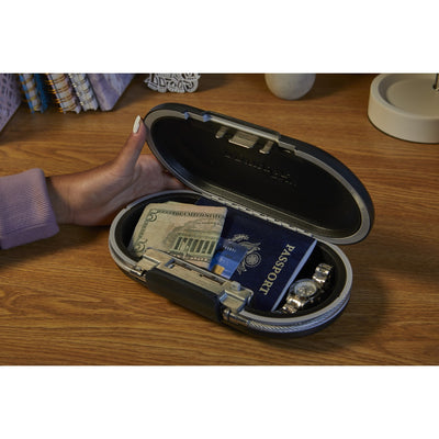 Safe space® small combination lock box with cable