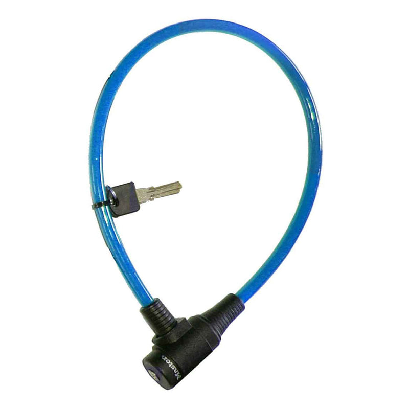 65cm long x 8mm diameter keyed cable lock; assorted colours