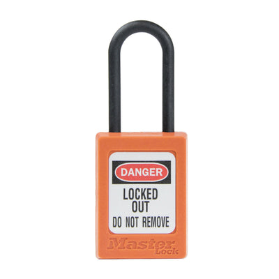 Dielectric Zenex™ Thermoplastic Safety Padlock, 1 3/8in (35mm) Wide with 1 1/2in (38mm) Tall Nylon Shackle, Non Key Retaining