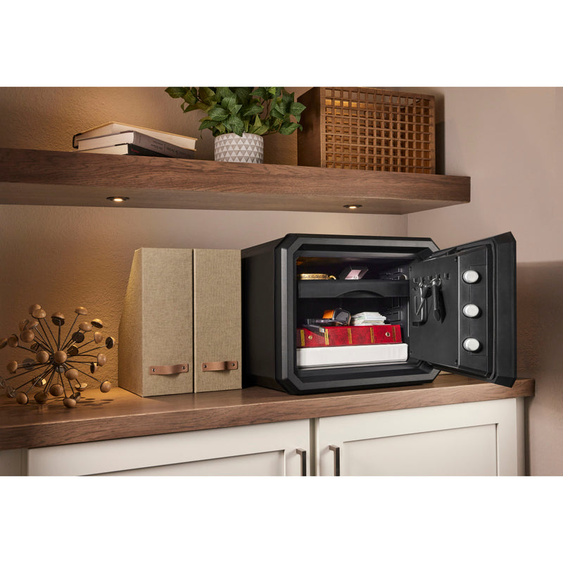 Fireproof and waterproof safe with backlit digital keypad