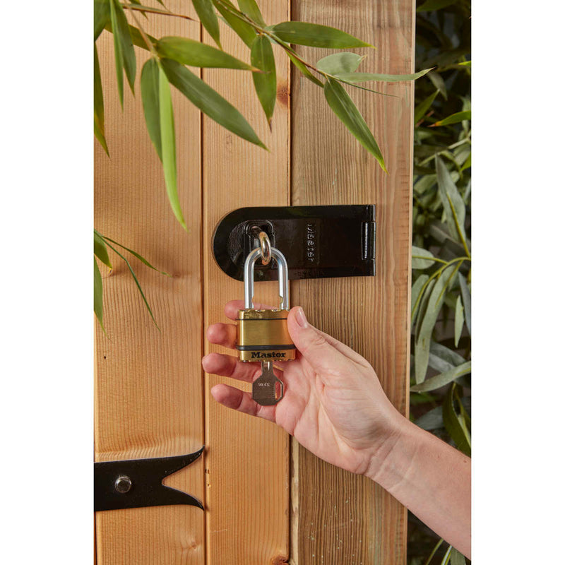 45mm wide Excell® laminated steel padlock; brass finish