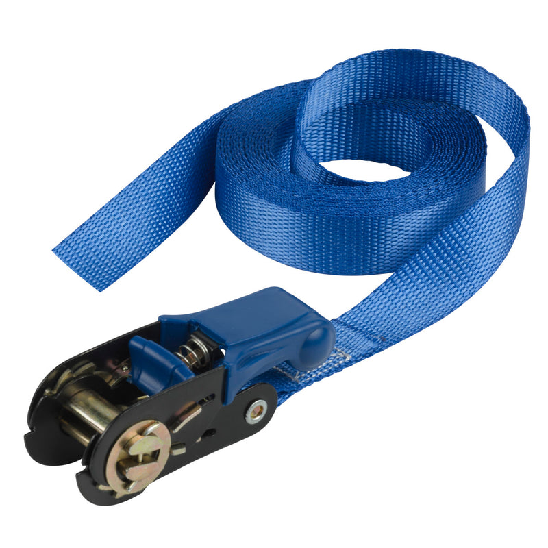 5m x 25mm ratchet tie down endless; blue