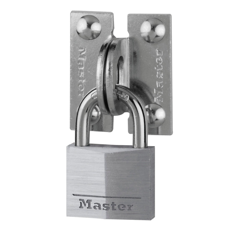Set of no. 60r right angle steel padlock eyes + 40mm keyed aluminium padlock no. 9140