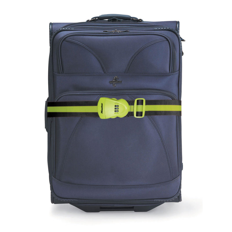 2m set your own combination luggage strap, green and dark grey stripes