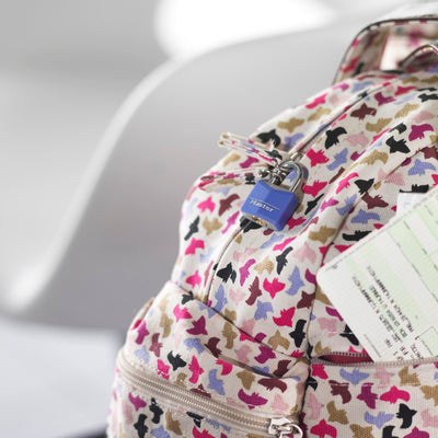 20mm wide covered solid body padlock, assorted colours; 4 pack