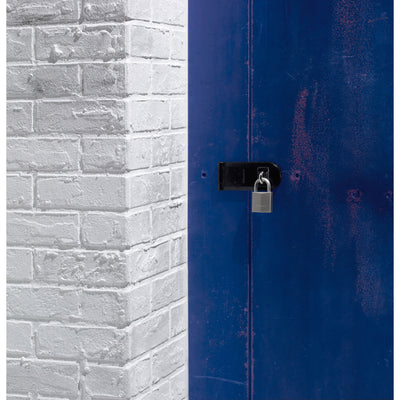 40mm wide nickel plated solid brass padlock with hexagonal shackle