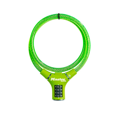 90cm long x 12mm diameter set your own combination cable lock; assorted colours