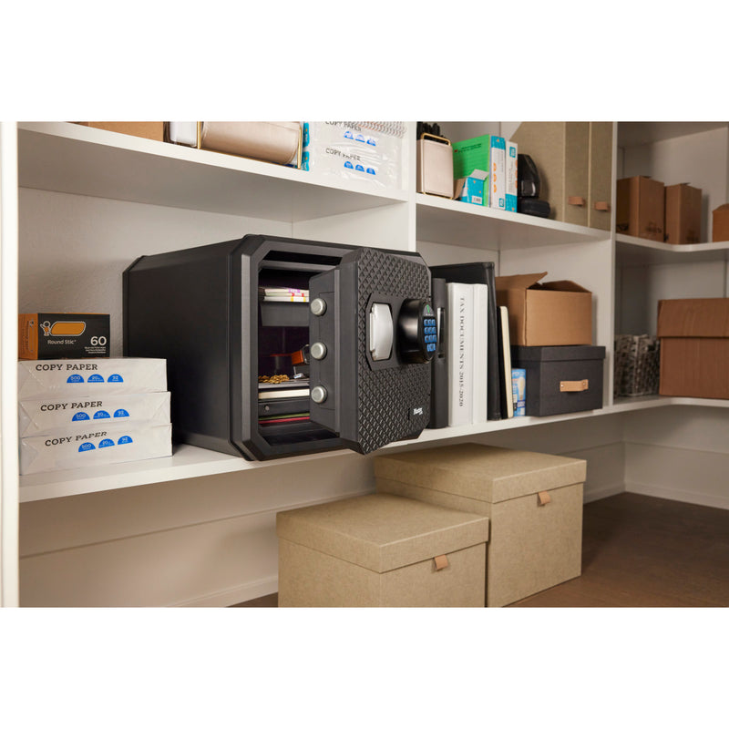 Fireproof and waterproof safe with backlit digital keypad