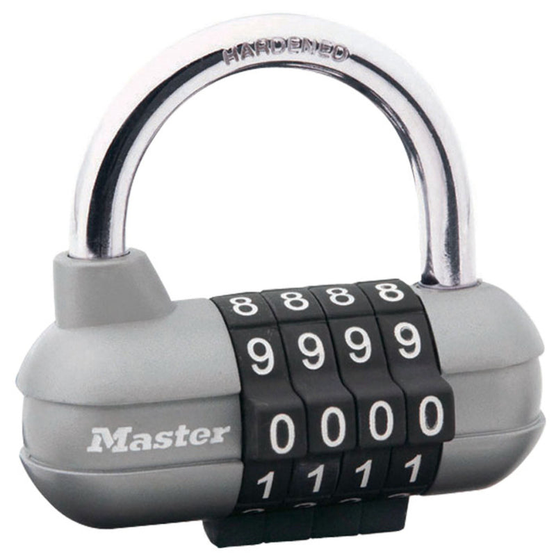 64mm wide set your own combination pro sport padlock; silver and black