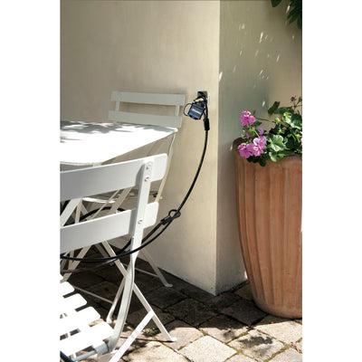 4,5m long x 10mm diameter looped end cable; black