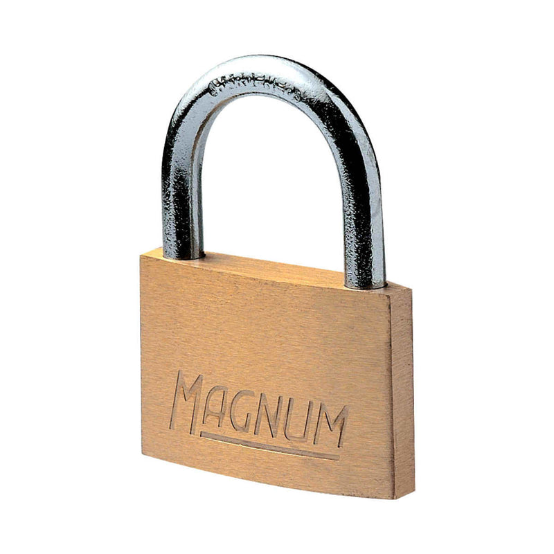 Master Lock CAD30 Magnum Small Padlock with Brass Body and Key, Gold, 4,3 x 3 x 0,8 cm