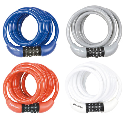 1,8m lang x 8mm Durchmesser; Set your own combination cable lock; farblich sortiert