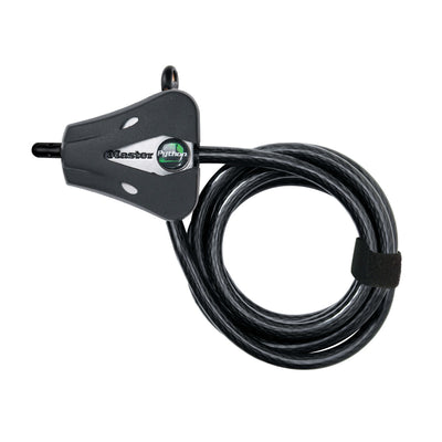 1,8m lang x 8mm Durchmesser Python™ einstellbares Verriegelungskabel; schwarz