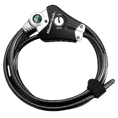 Cable de bloqueo ajustable Python™ de 1,8 m de longitud y 10 mm de diámetro; negro