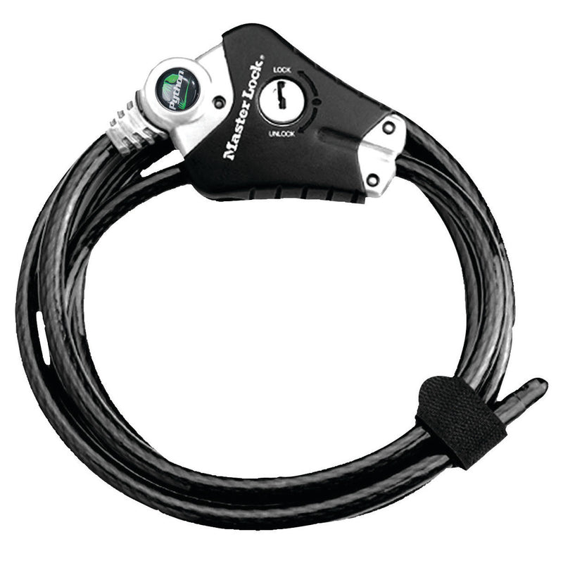 Cable de bloqueo ajustable Python™ de 1,8 m de longitud y 10 mm de diámetro; negro