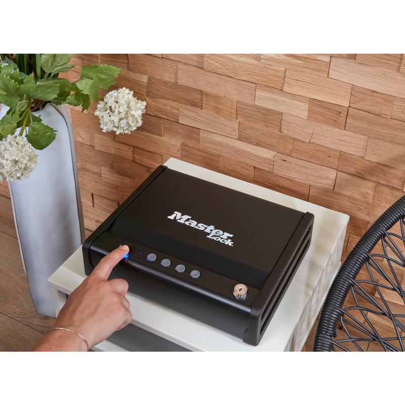 Pequeña caja fuerte compacta de acceso rápido para huellas dactilares