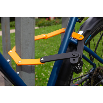 Candado de bicicleta plegable de 800 mm de longitud con eslabones de acero de 4 mm de diámetro
