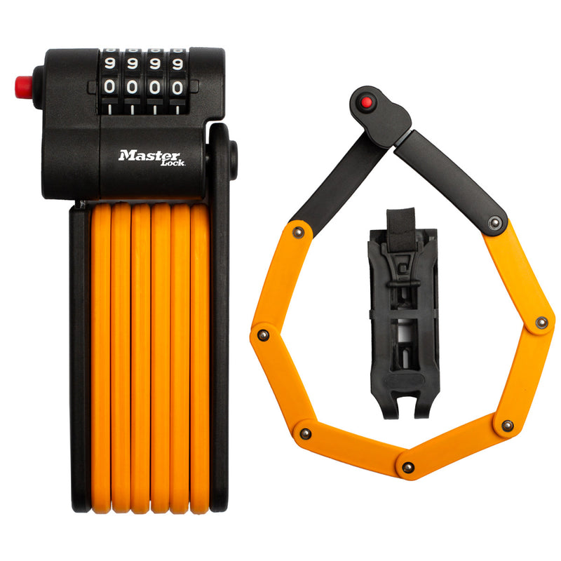 Candado de bicicleta plegable de 800 mm de longitud con eslabones de acero de 4 mm de diámetro