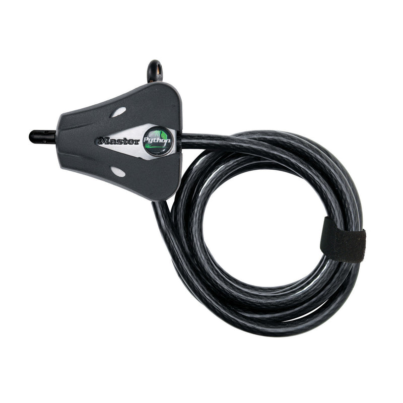 Câble de verrouillage réglable Python™ de 1,8 m de long et de 8 mm de diamètre ; noir