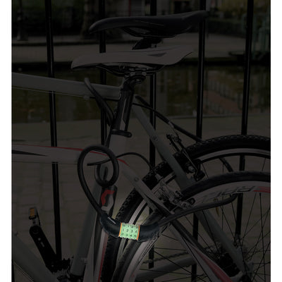1,8 m di lunghezza x 12 mm di diametro per impostare il proprio lucchetto a combinazione luminosa; nero